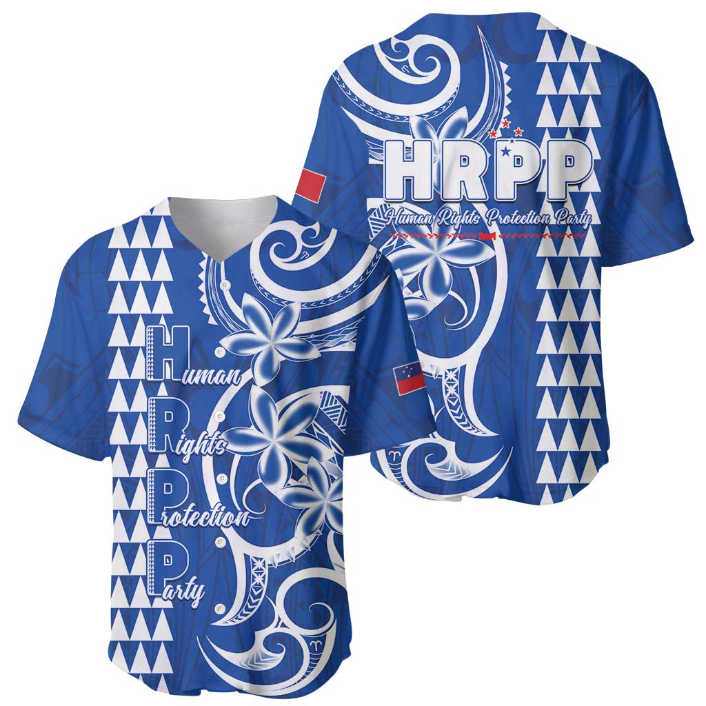 Samoa HRPP Party Baseball Jersey Polynesian Pattern - Polynesian Pride