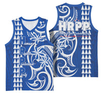 Samoa HRPP Party Basketball Jersey Polynesian Pattern - Polynesian Pride