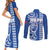 Samoa HRPP Party Couples Matching Short Sleeve Bodycon Dress and Long Sleeve Button Shirt Polynesian Pattern - Polynesian Pride