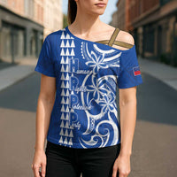 Samoa HRPP Party Cross Shoulder Shirt Polynesian Pattern - Polynesian Pride