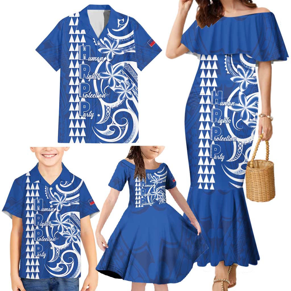 Samoa HRPP Party Family Matching Mermaid Dress and Hawaiian Shirt Polynesian Pattern - Polynesian Pride