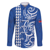 Samoa HRPP Party Family Matching Off The Shoulder Long Sleeve Dress and Hawaiian Shirt Polynesian Pattern - Polynesian Pride