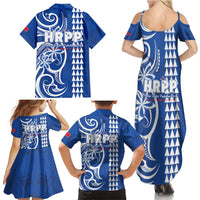 Samoa HRPP Party Family Matching Summer Maxi Dress and Hawaiian Shirt Polynesian Pattern - Polynesian Pride