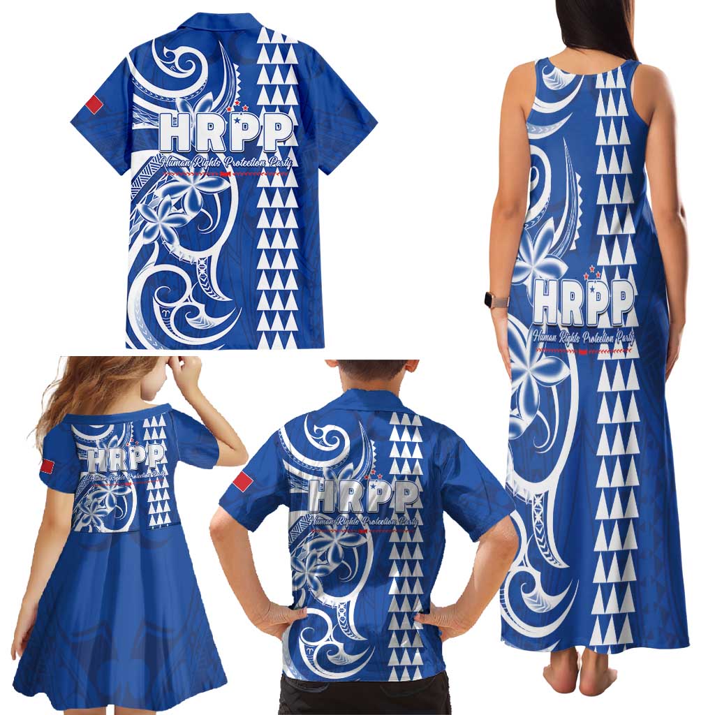 Samoa HRPP Party Family Matching Tank Maxi Dress and Hawaiian Shirt Polynesian Pattern - Polynesian Pride