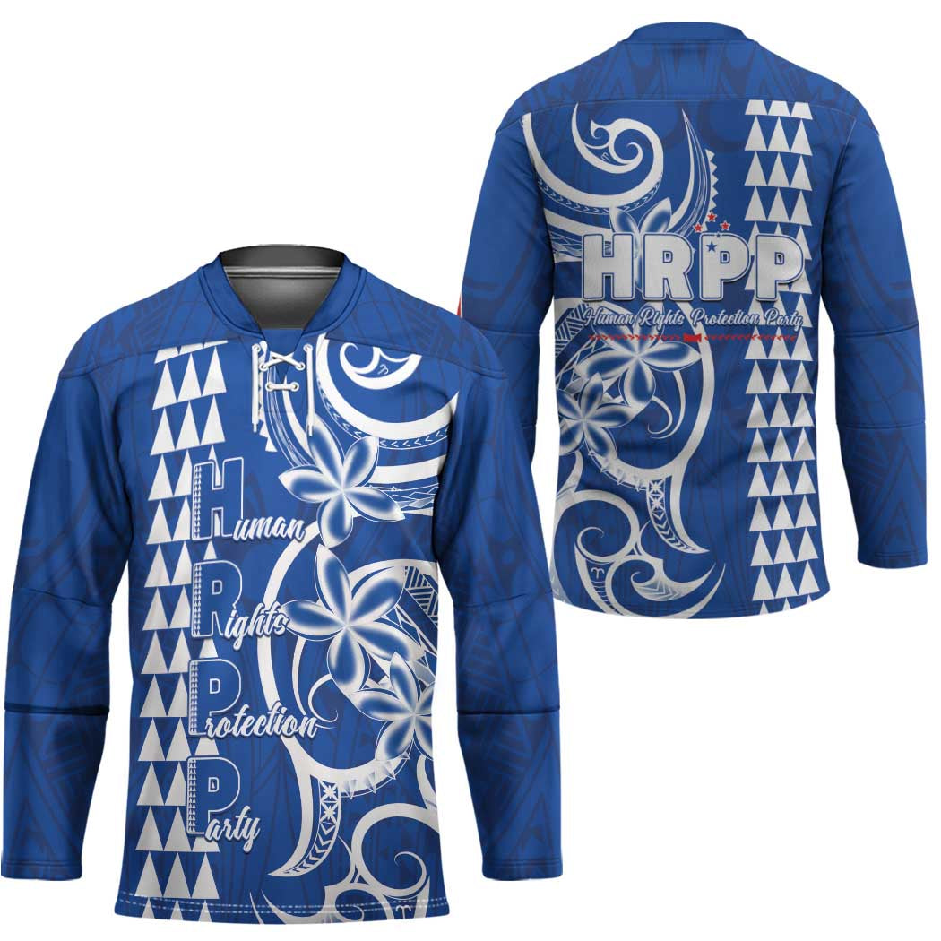 Samoa HRPP Party Hockey Jersey Polynesian Pattern - Polynesian Pride