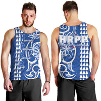 Samoa HRPP Party Men Tank Top Polynesian Pattern - Polynesian Pride