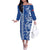 Samoa HRPP Party Off The Shoulder Long Sleeve Dress Polynesian Pattern - Polynesian Pride