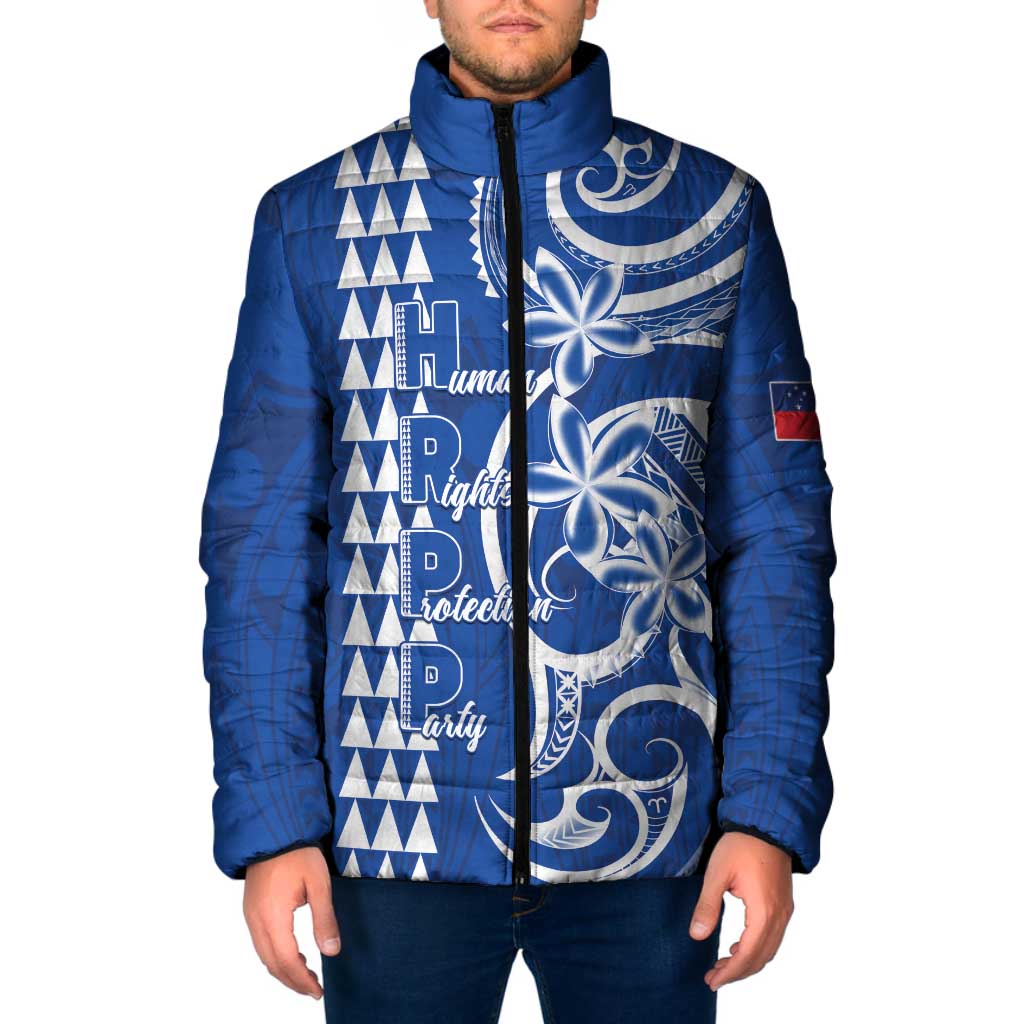 Samoa HRPP Party Padded Jacket Polynesian Pattern - Polynesian Pride