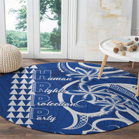 Samoa HRPP Party Round Carpet Polynesian Pattern - Polynesian Pride