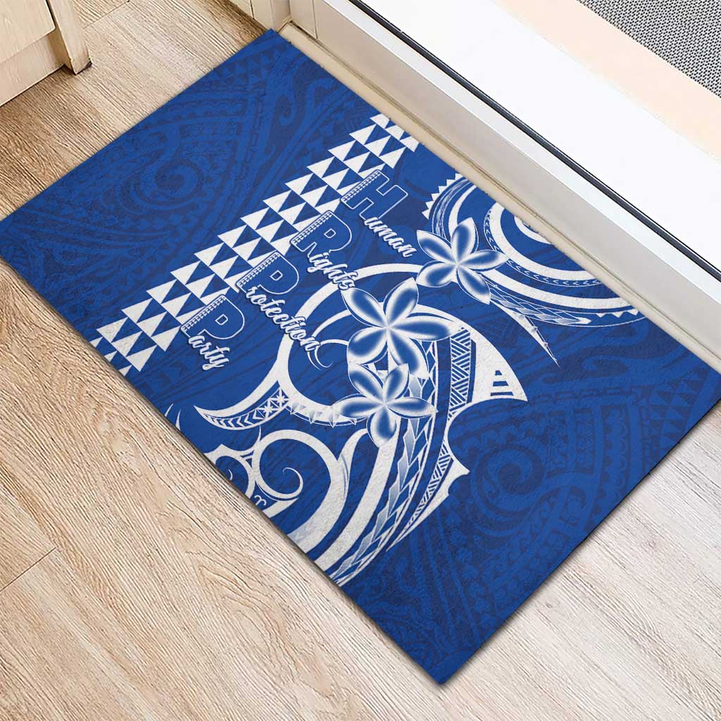 Samoa HRPP Party Rubber Doormat Polynesian Pattern - Polynesian Pride