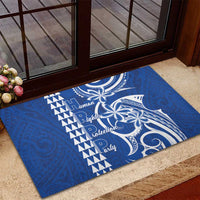 Samoa HRPP Party Rubber Doormat Polynesian Pattern - Polynesian Pride