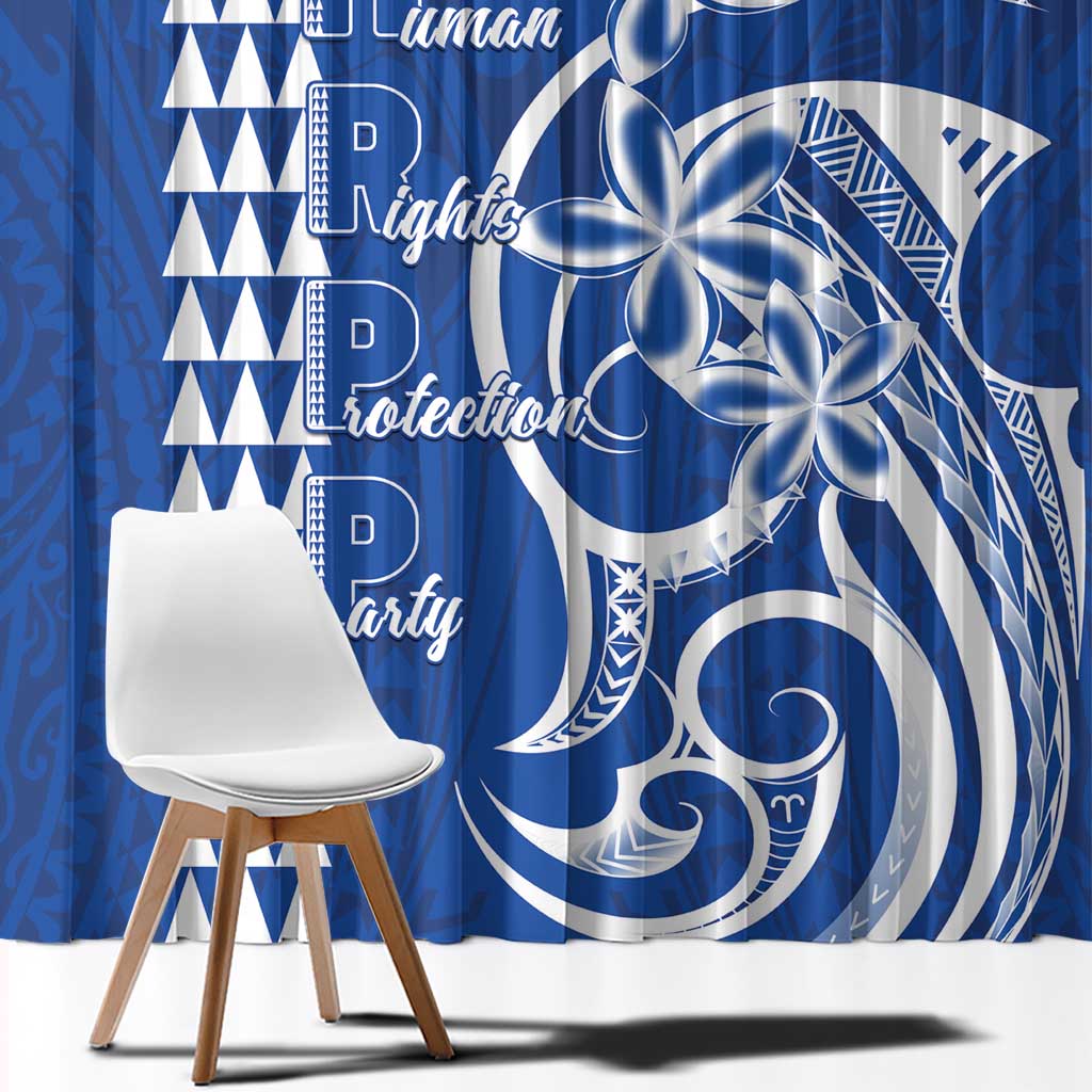 Samoa HRPP Party Window Curtain Polynesian Pattern - Polynesian Pride