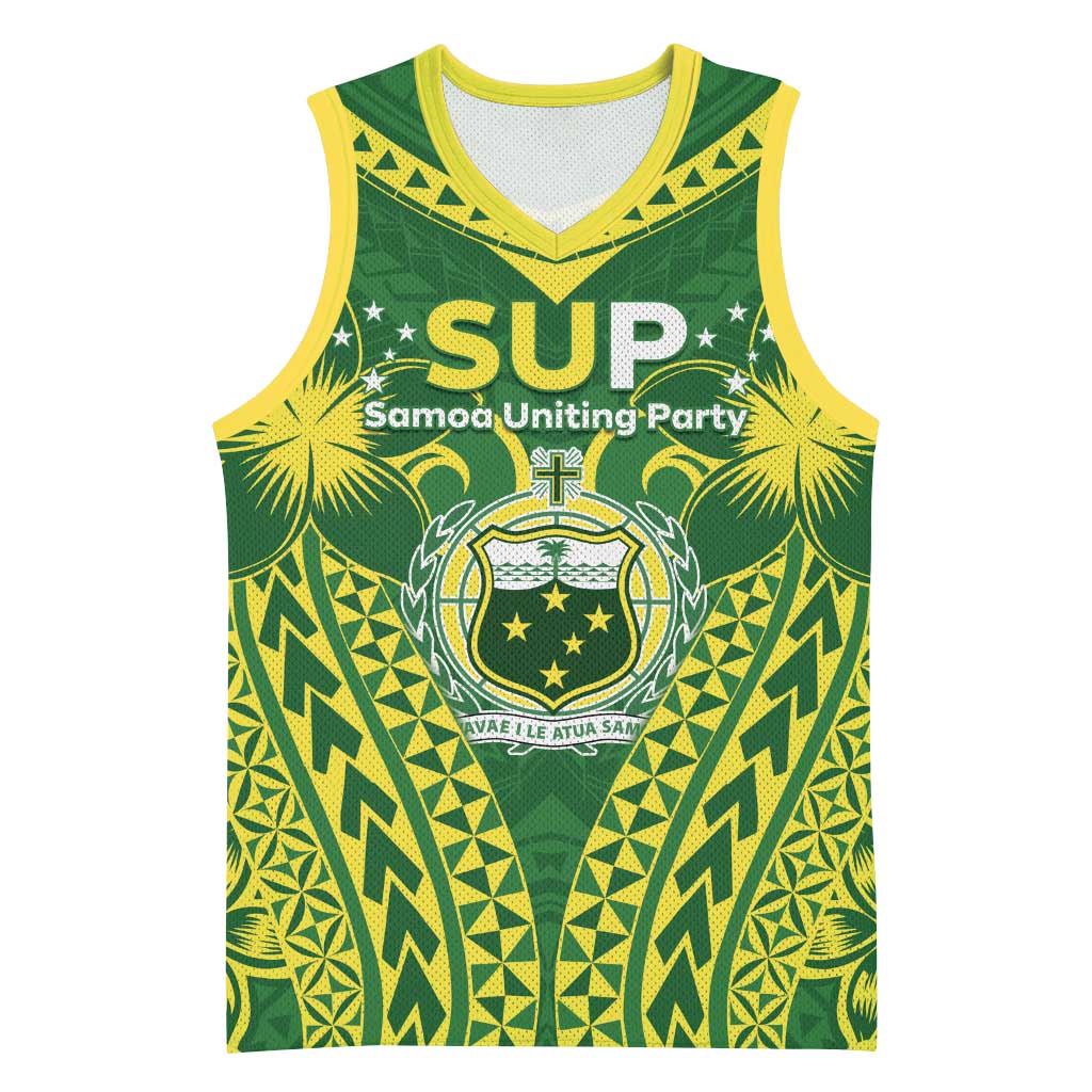 Samoa SUP Basketball Jersey Samoan Coat Of Arms - Polynesian Pride