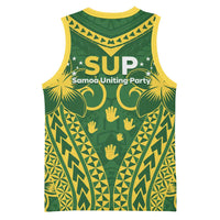 Samoa SUP Basketball Jersey Samoan Coat Of Arms - Polynesian Pride
