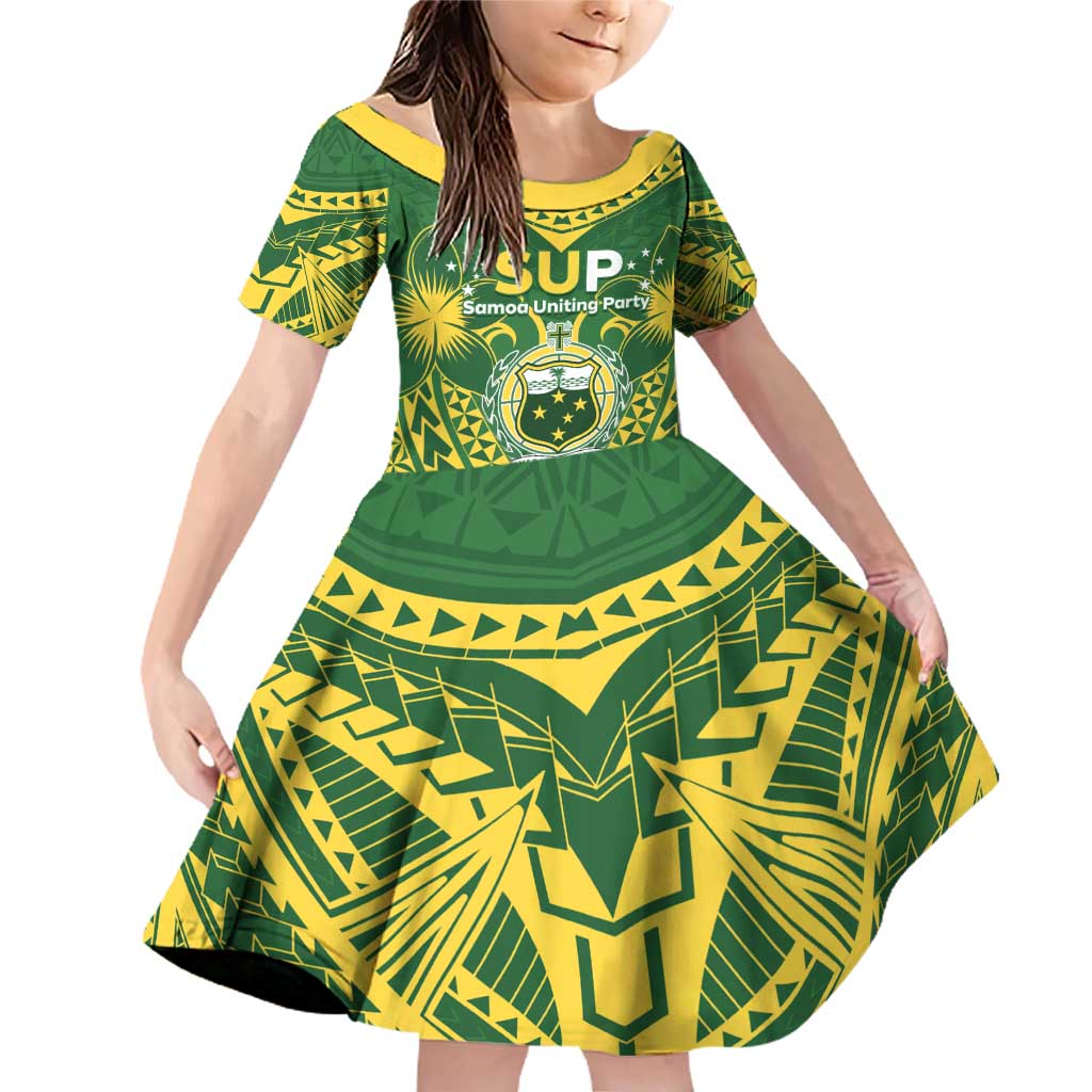 Samoa SUP Family Matching Off Shoulder Short Dress and Hawaiian Shirt Samoan Coat Of Arms - Polynesian Pride