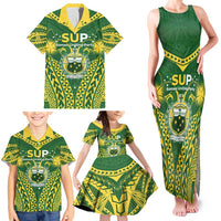 Samoa SUP Family Matching Tank Maxi Dress and Hawaiian Shirt Samoan Coat Of Arms - Polynesian Pride