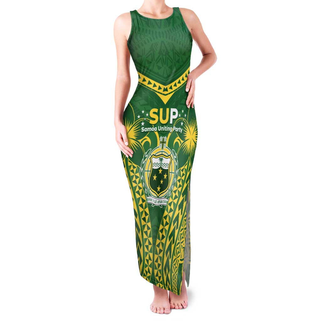 Samoa SUP Family Matching Tank Maxi Dress and Hawaiian Shirt Samoan Coat Of Arms - Polynesian Pride