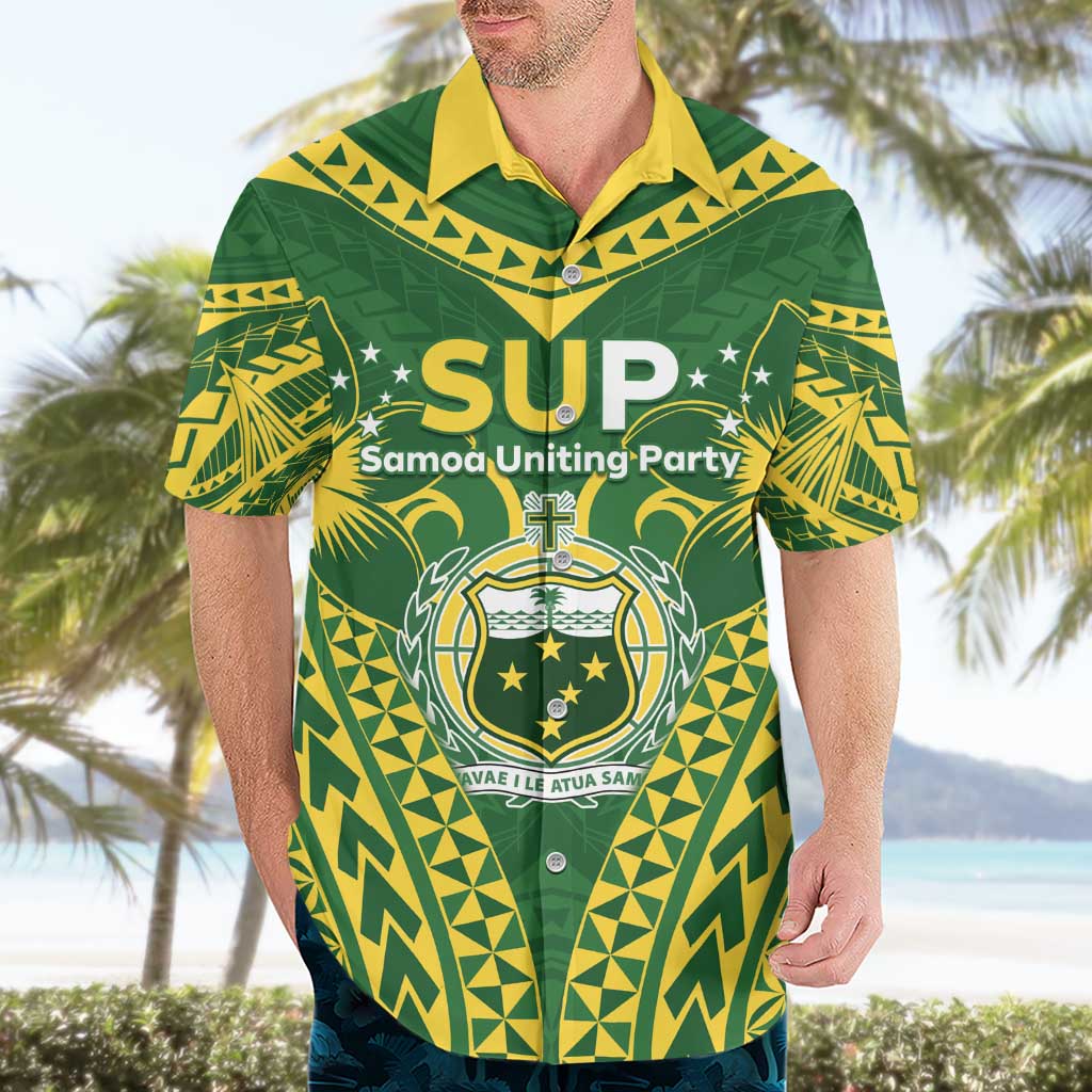 Samoa SUP Hawaiian Shirt Samoan Coat Of Arms - Polynesian Pride