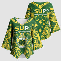Samoa SUP Kimono Sleeve Blouse Samoan Coat Of Arms - Polynesian Pride