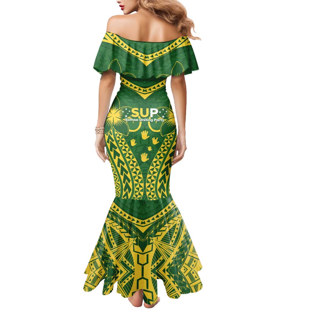 Samoa SUP Mermaid Dress Samoan Coat Of Arms - Polynesian Pride