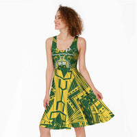 Samoa SUP Midi Dress Samoan Coat Of Arms - Polynesian Pride