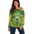 Samoa SUP Off Shoulder Sweater Samoan Coat Of Arms - Polynesian Pride