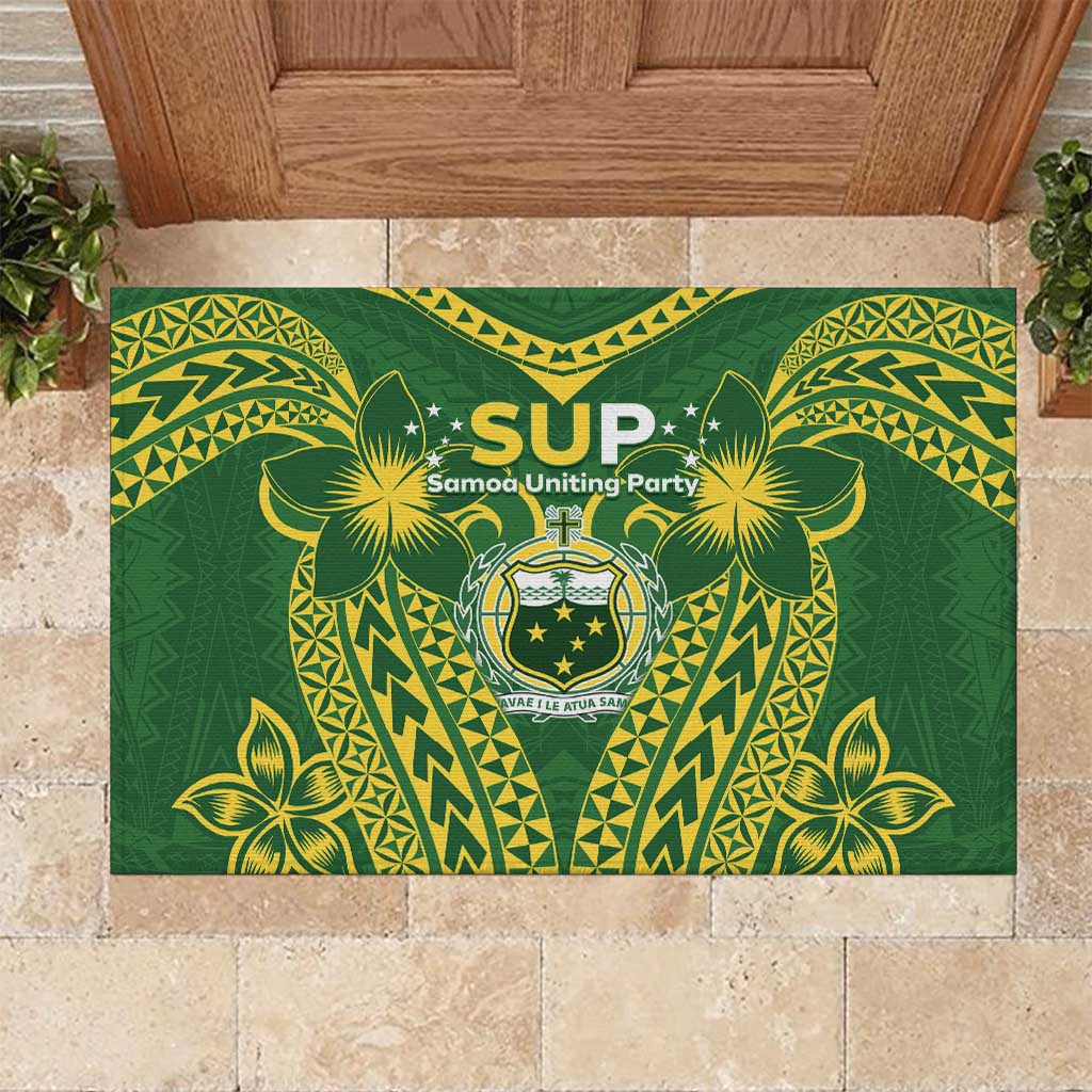 Samoa SUP Rubber Doormat Samoan Coat Of Arms - Polynesian Pride