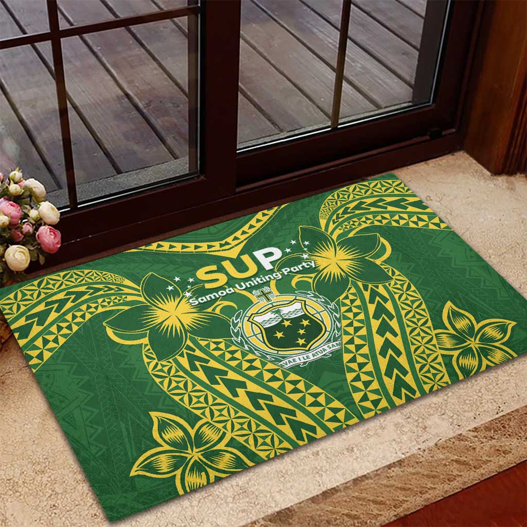 Samoa SUP Rubber Doormat Samoan Coat Of Arms - Polynesian Pride