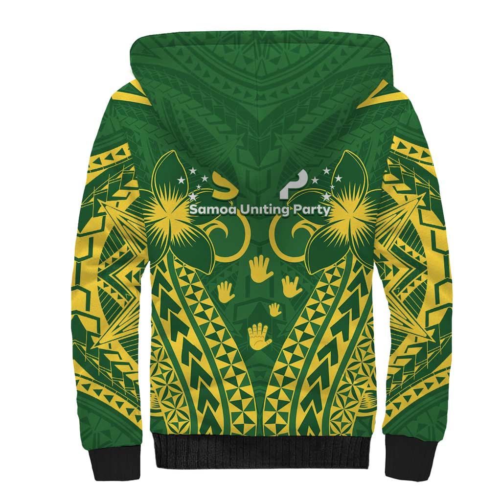 Samoa SUP Sherpa Hoodie Samoan Coat Of Arms - Polynesian Pride