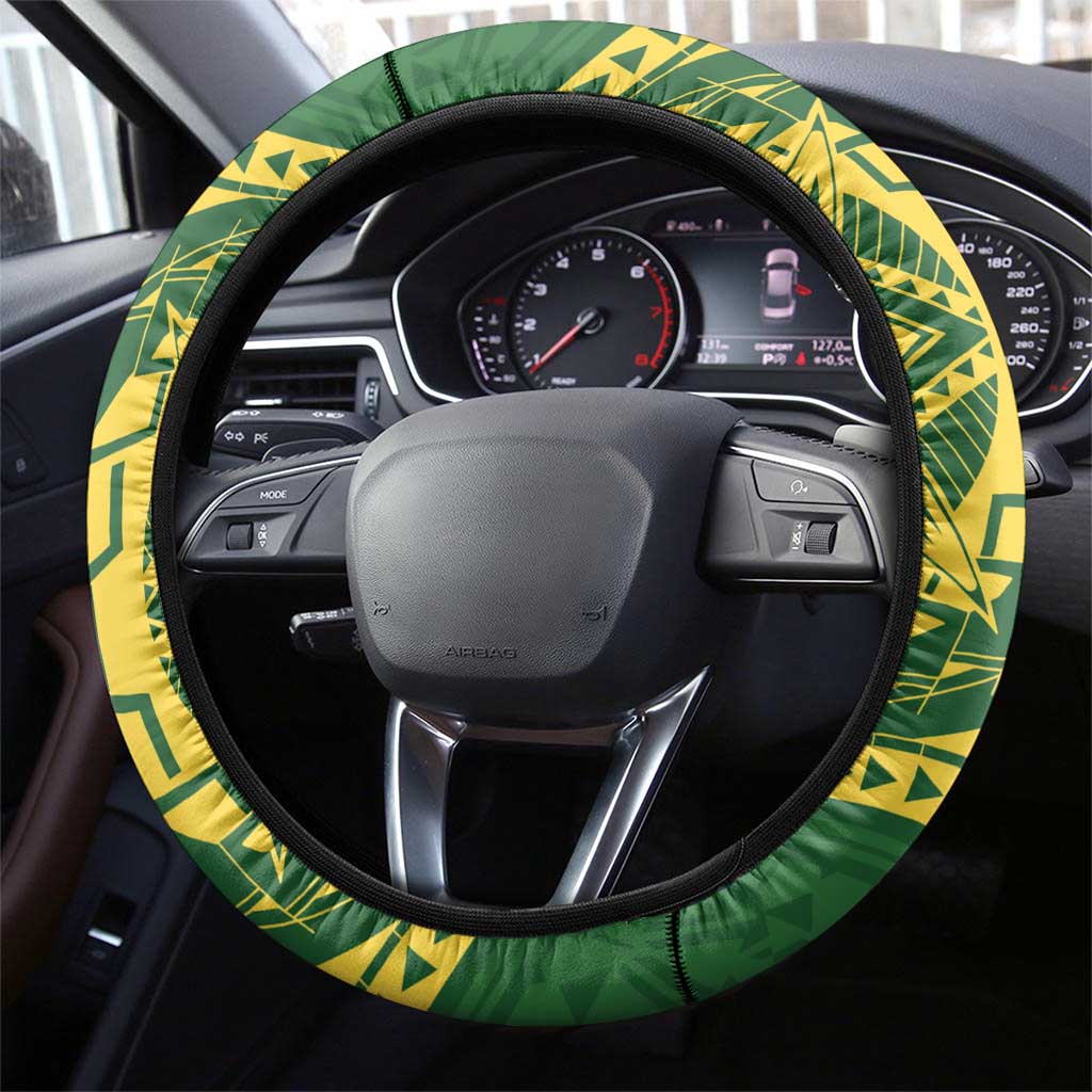 Samoa SUP Steering Wheel Cover Samoan Coat Of Arms - Polynesian Pride