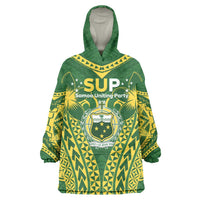 Samoa SUP Wearable Blanket Hoodie Samoan Coat Of Arms - Polynesian Pride