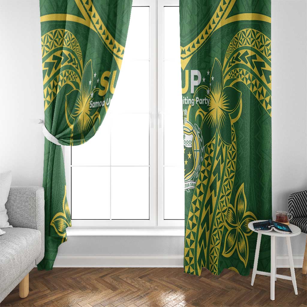 Samoa SUP Window Curtain Samoan Coat Of Arms - Polynesian Pride