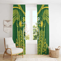 Samoa SUP Window Curtain Samoan Coat Of Arms - Polynesian Pride
