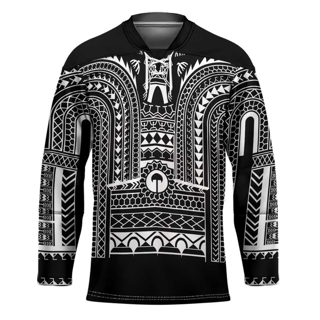 Philippines Igorot Tribal Art Tattoo Black Hockey Jersey - Polynesian Pride
