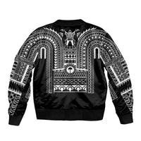Philippines Igorot Tribal Art Tattoo Black Sleeve Zip Bomber Jacket - Polynesian Pride