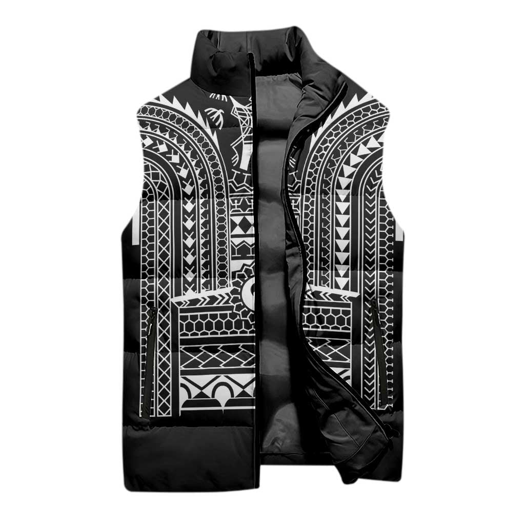 Philippines Igorot Tribal Art Tattoo Black Sleeveless Puffer Jacket - Polynesian Pride