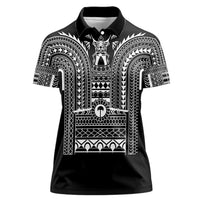Philippines Igorot Tribal Art Tattoo Black Women Polo Shirt - Polynesian Pride