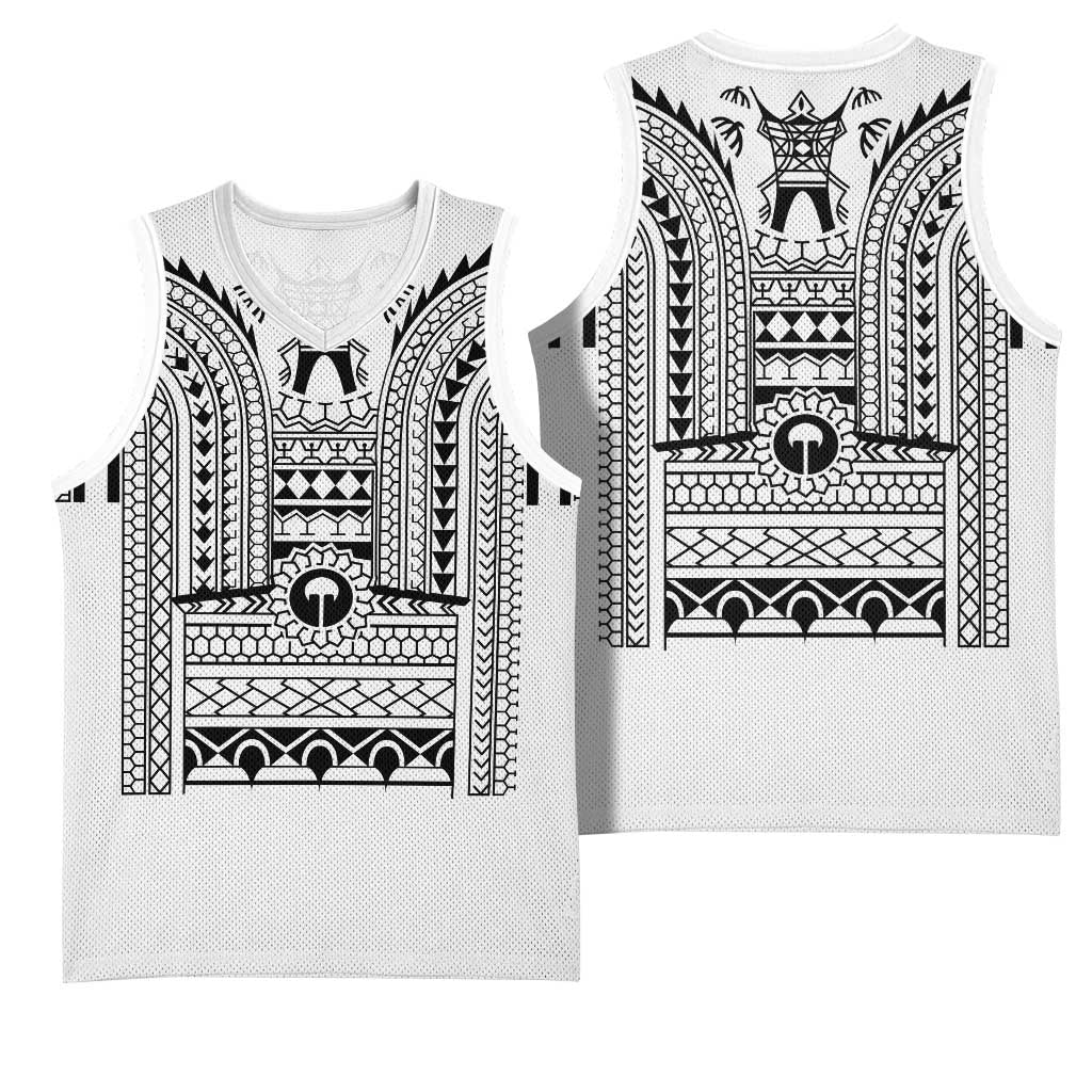 Philippines Igorot Tribal Art Tattoo White Basketball Jersey - Polynesian Pride