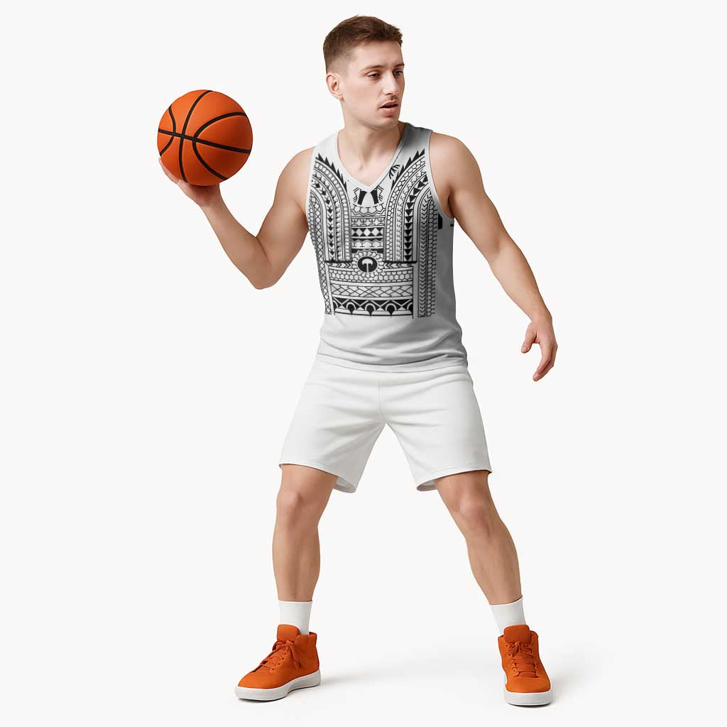 Philippines Igorot Tribal Art Tattoo White Basketball Jersey - Polynesian Pride