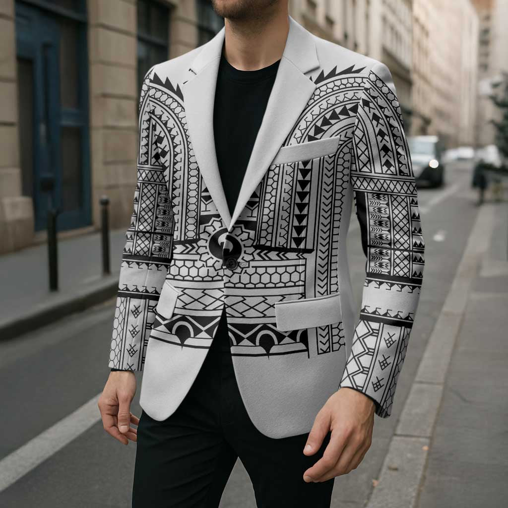 Philippines Igorot Tribal Art Tattoo White Blazer - Polynesian Pride