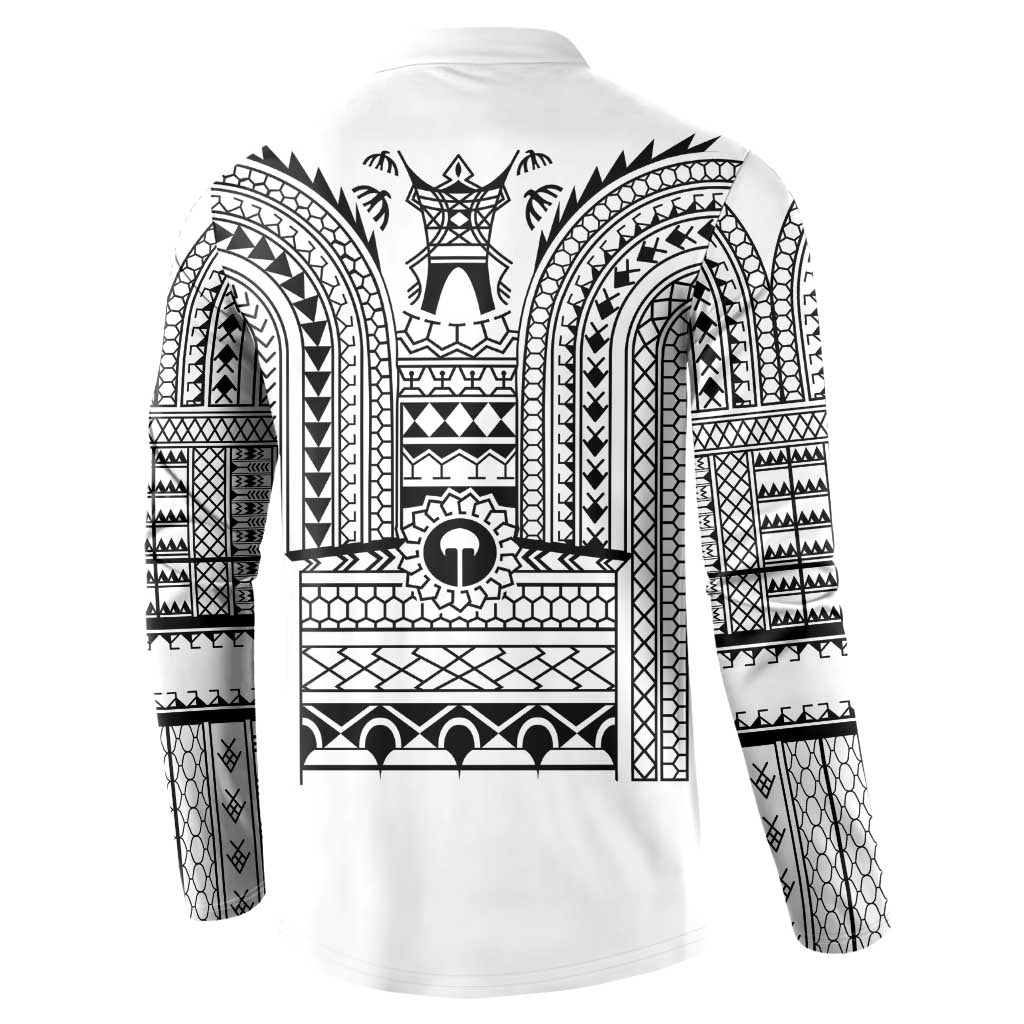 Philippines Igorot Tribal Art Tattoo White Button Sweatshirt - Polynesian Pride
