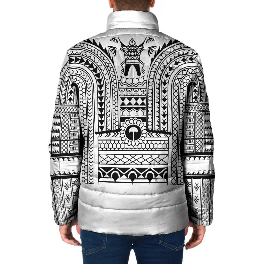 Philippines Igorot Tribal Art Tattoo White Padded Jacket - Polynesian Pride