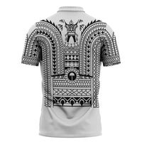 Philippines Igorot Tribal Art Tattoo White Zipper Polo Shirt - Polynesian Pride