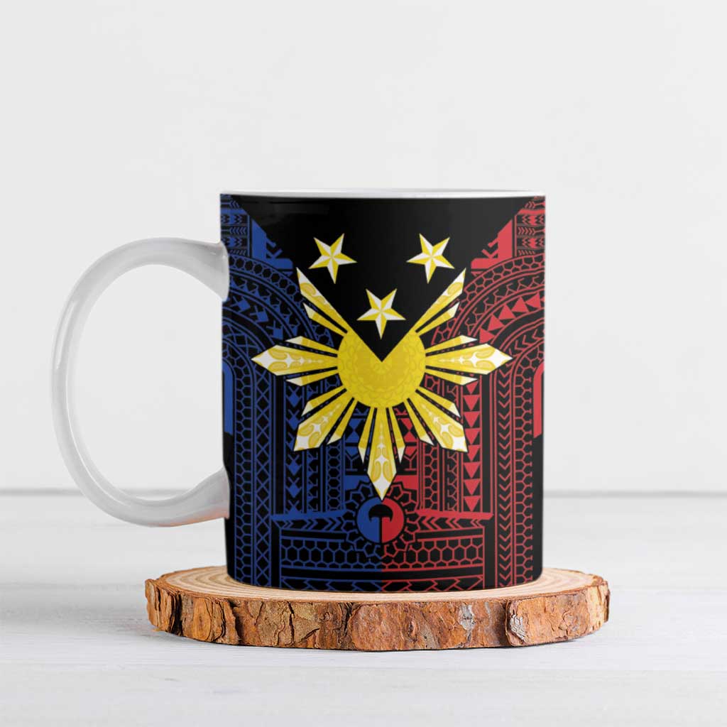 Philippines Sun Star Ceramic Mug Igorot Tribal Inspiration - Polynesian Pride