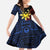 Philippines Sun Star Family Matching Short Sleeve Bodycon Dress and Hawaiian Shirt Igorot Tribal Inspiration - Polynesian Pride