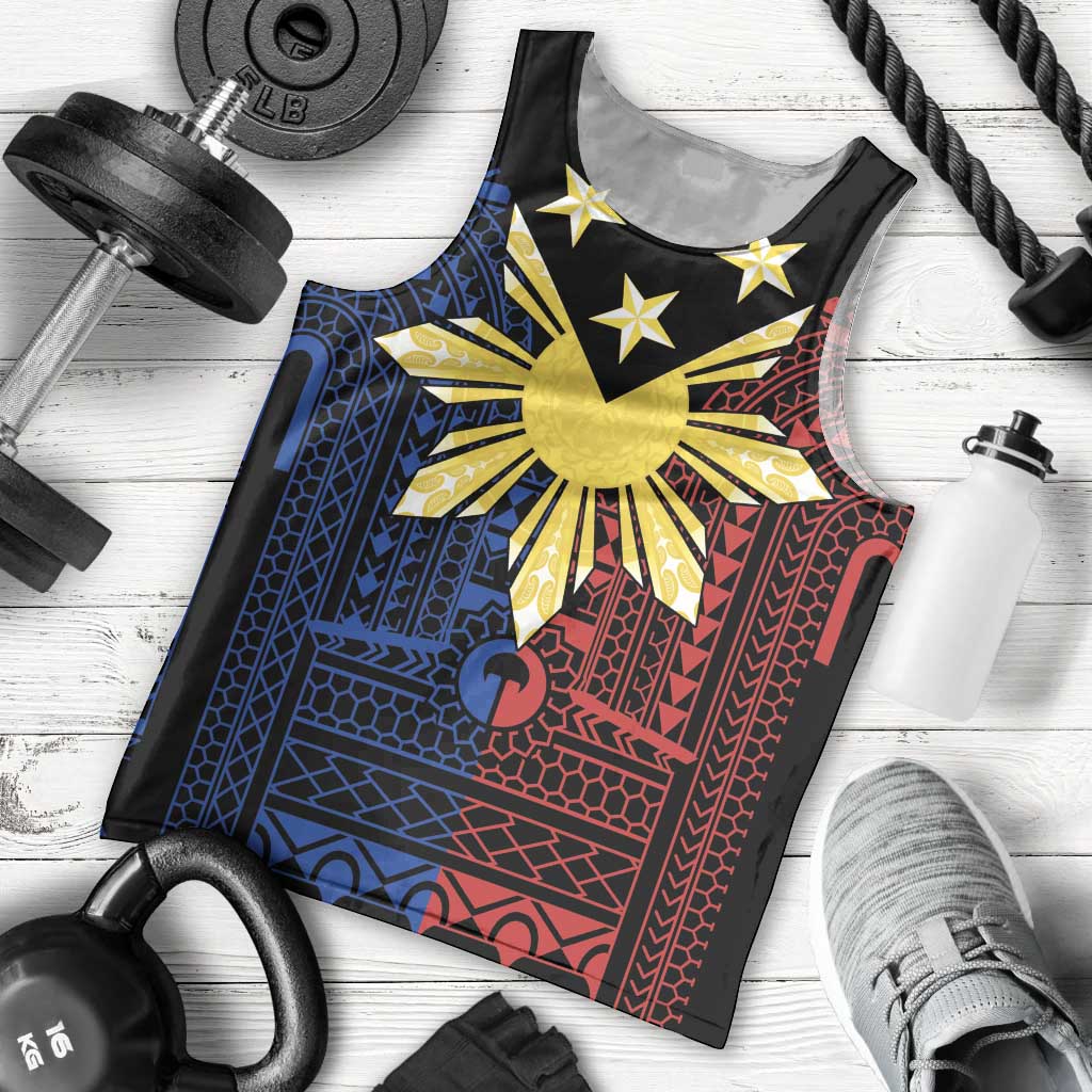 Philippines Sun Star Men Tank Top Igorot Tribal Inspiration - Polynesian Pride