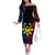 Philippines Sun Star Off The Shoulder Long Sleeve Dress Igorot Tribal Inspiration - Polynesian Pride