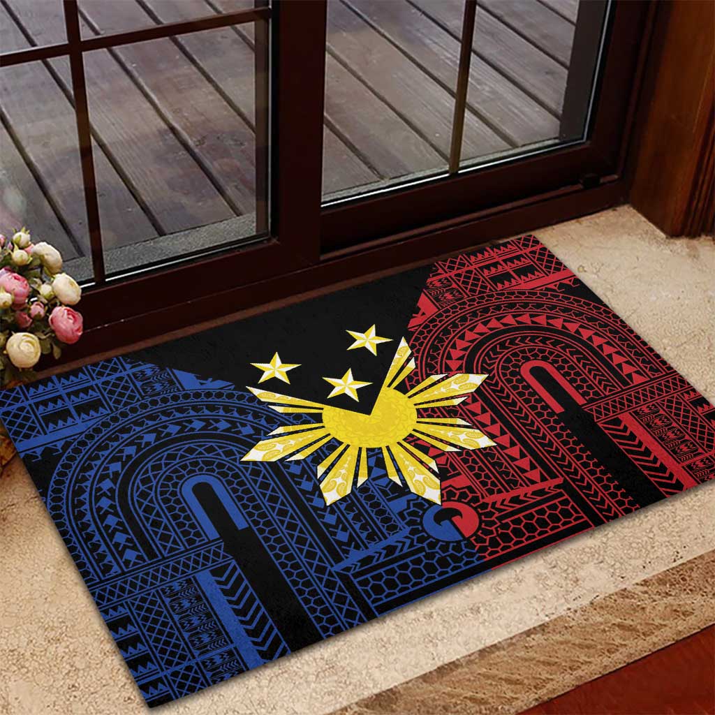 Philippines Sun Star Rubber Doormat Igorot Tribal Inspiration - Polynesian Pride