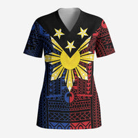 Philippines Sun Star Scrub Top Igorot Tribal Inspiration - Polynesian Pride