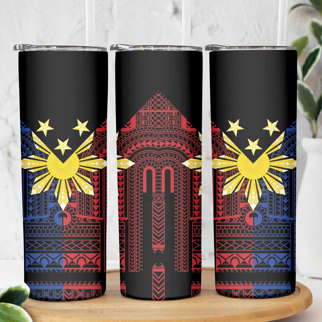 Philippines Sun Star Skinny Tumbler Igorot Tribal Inspiration - Polynesian Pride